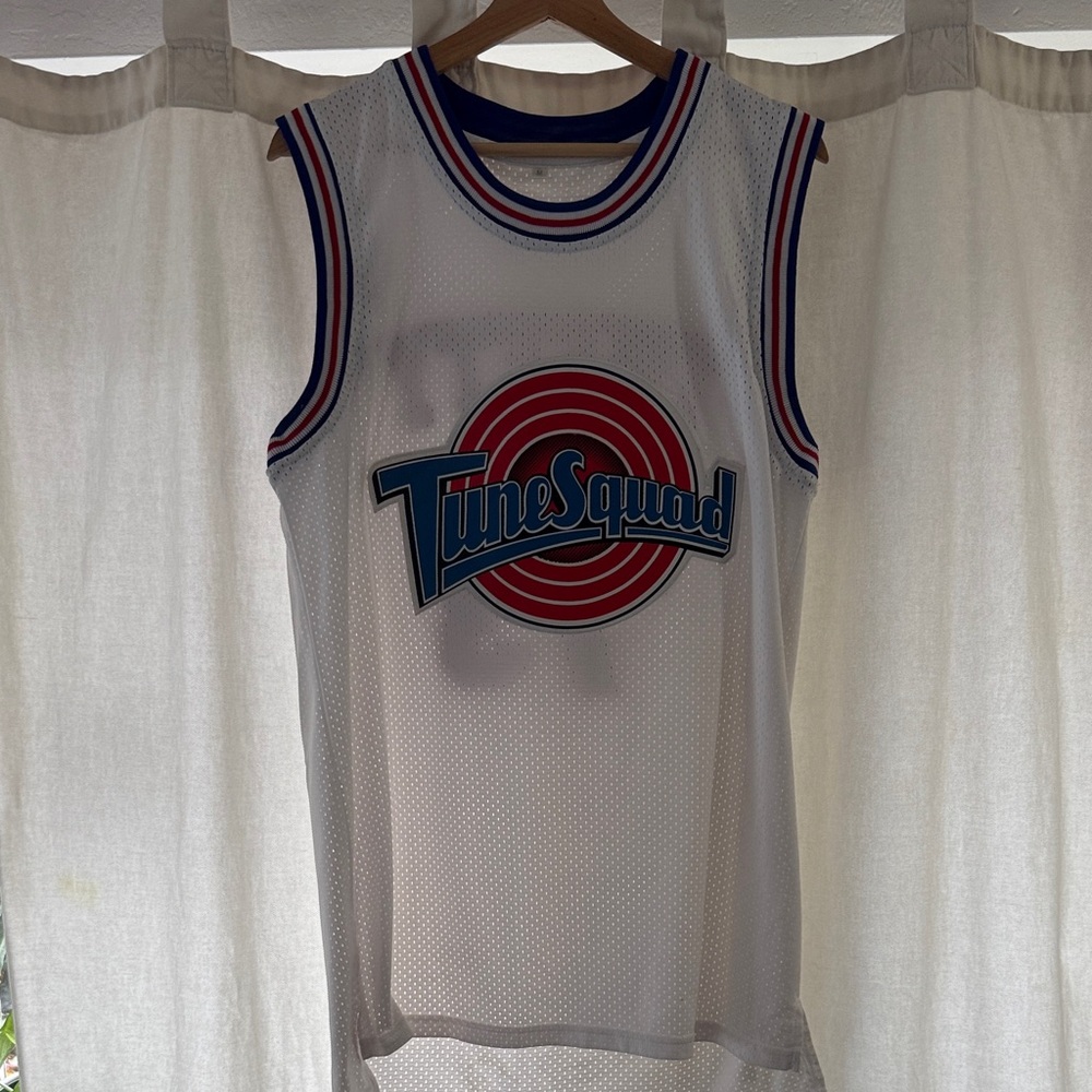 White Tune Squad Basketball Jersey